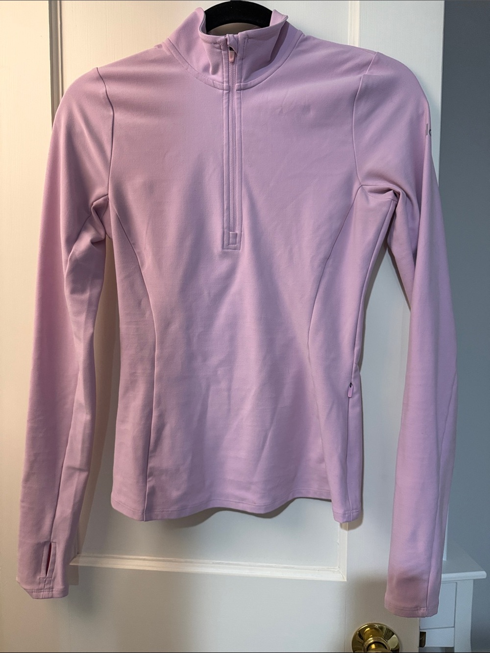 ALO Yoga Lavender Half-Zip Long Sleeve Top